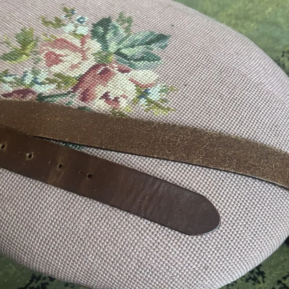 Vintage Polo Ralph Lauren Dog Buckle Belt Mens 38 Hunting Pointer Cast Brass RL